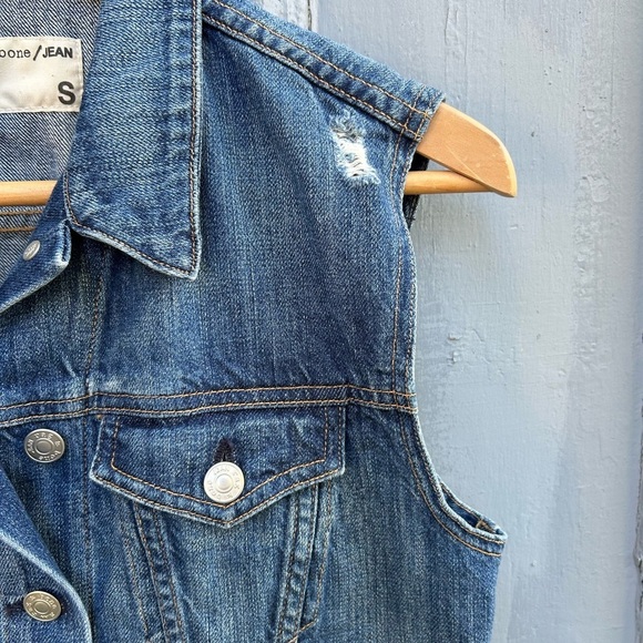 Rag and Bone Burney Denim Vest, Small - Picture 9 of 9